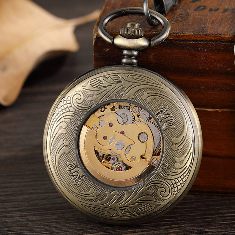 남성용 빈티지 청동 스켈레톤 핸드 윈드 기계식 포켓 시 - Pocket Watch Mechanical Skeleton Vintage 리뷰 및 가격