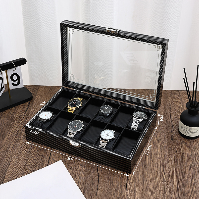 고급 명품 3/6/10/12 슬롯 시계 보관함 여행용  - Watch Display Storage Box Carbon Fiber 리뷰 및 가격