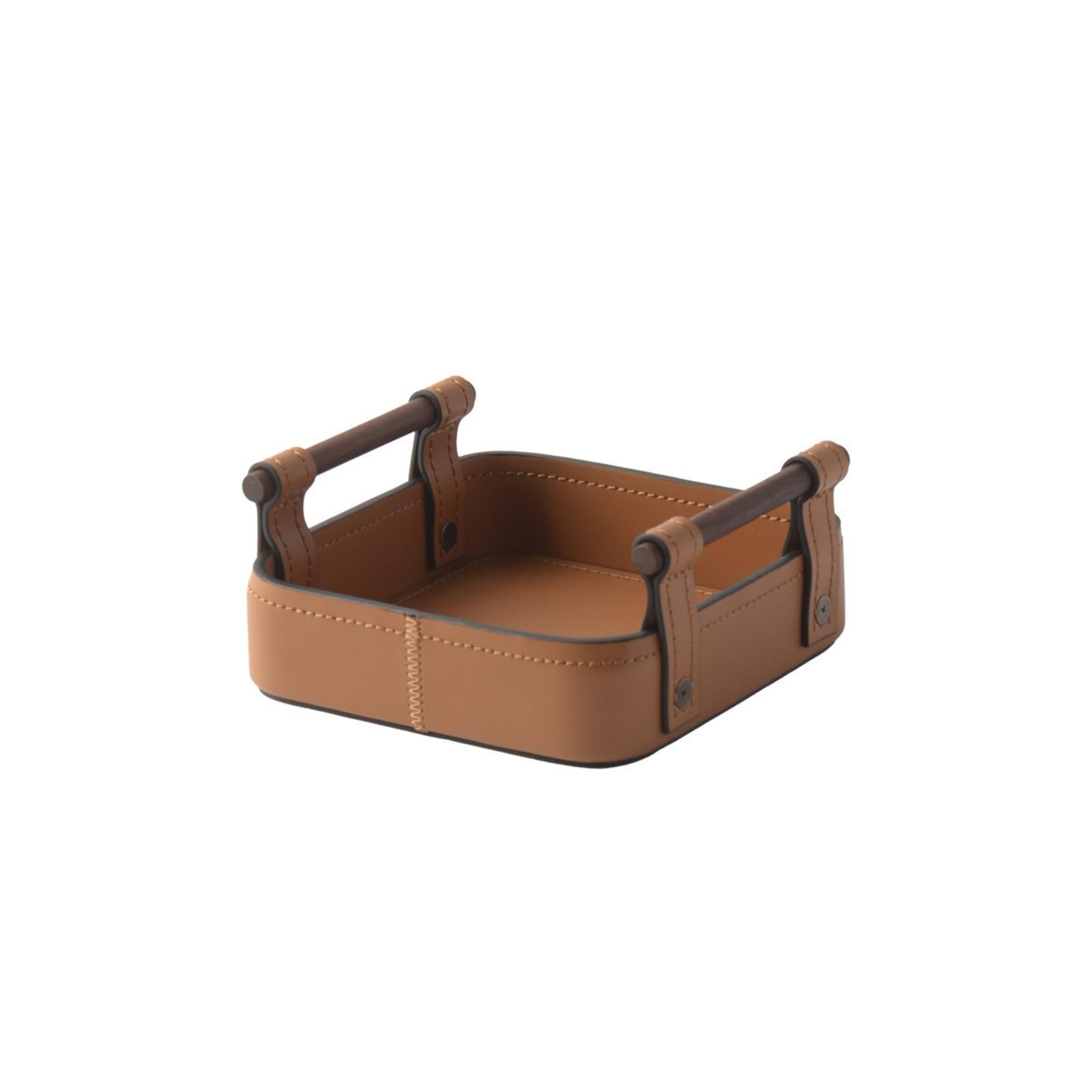 손잡이가 있는 수납 트레이, 가죽 느낌의 정리함, 현관 - Valet Tray Nightstand Organizer Leather 리뷰 및 가격