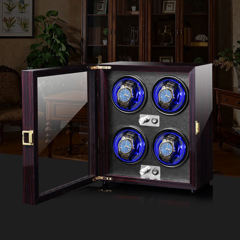 럭셔리 시계 와인더 4개 시계 회전 자동 시계 박스 무 - Watch Winder 4 Watches Automatic Silent 리뷰 및 가격