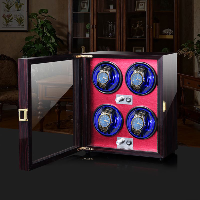 럭셔리 시계 와인더 4개 시계 회전 자동 시계 박스 무 - Watch Winder 4 Watches Automatic Silent 리뷰 및 가격