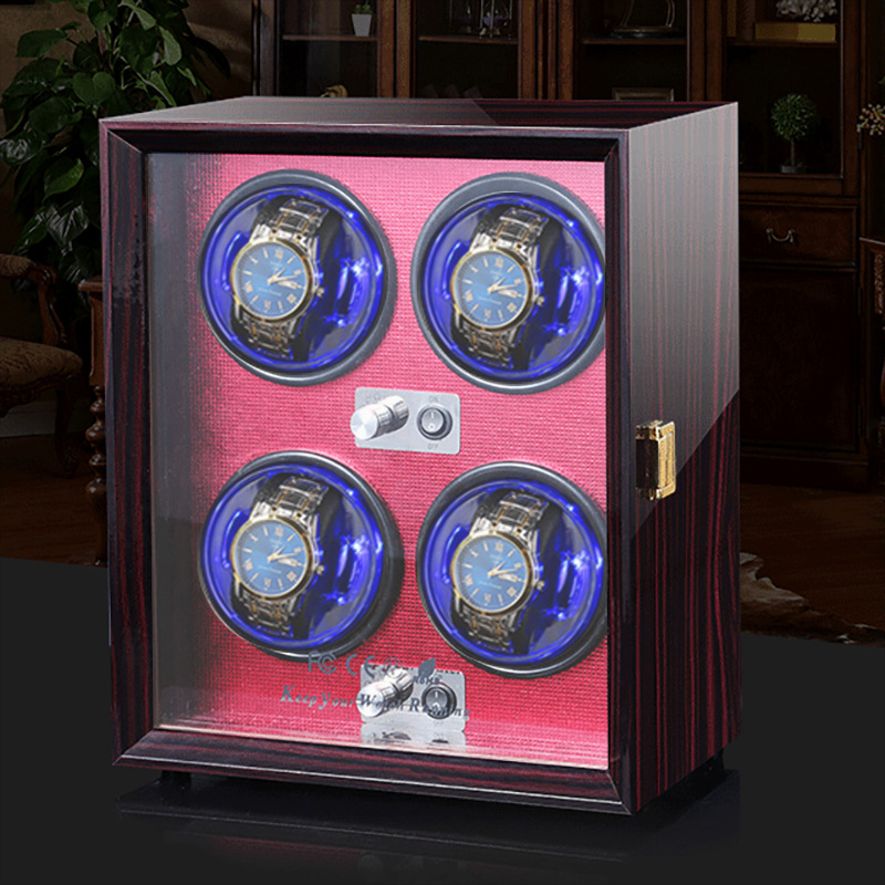 럭셔리 시계 와인더 4개 시계 회전 자동 시계 박스 무 - Watch Winder 4 Watches Automatic Silent 리뷰 및 가격