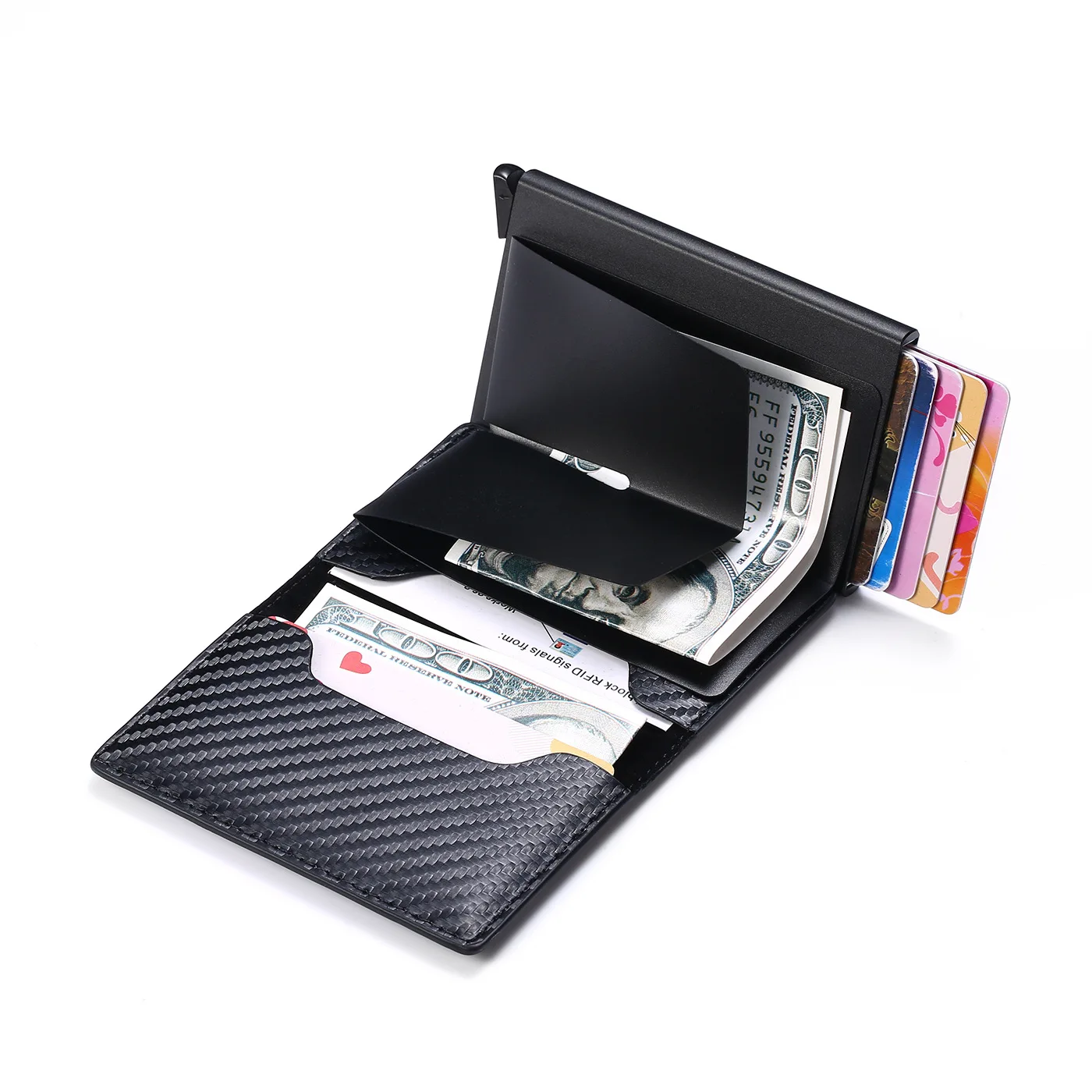 남성용 카본 파이버 카드 홀더 - RFID 차단 슬림  - Money Clip Minimalist Rfid Blocking 리뷰 및 가격