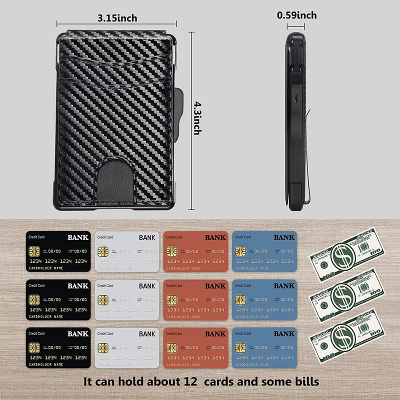 미니멀리스트 지갑 EDC 전술 슬림 PU 가죽 신용 카 - Money Clip Minimalist Rfid Blocking 리뷰 및 가격