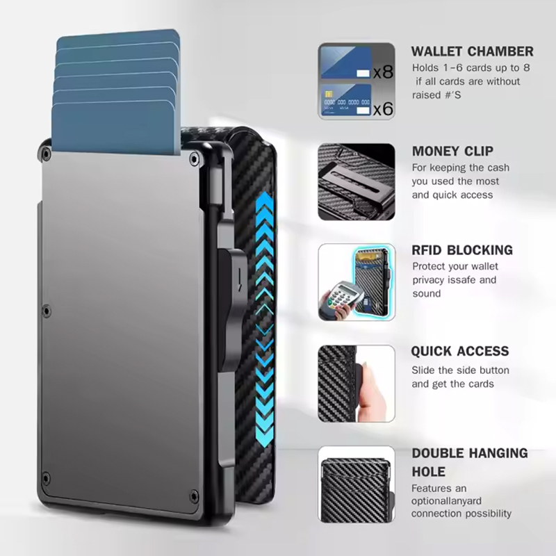 미니멀리스트 지갑 EDC 전술 슬림 PU 가죽 신용 카 - Money Clip Minimalist Rfid Blocking 리뷰 및 가격