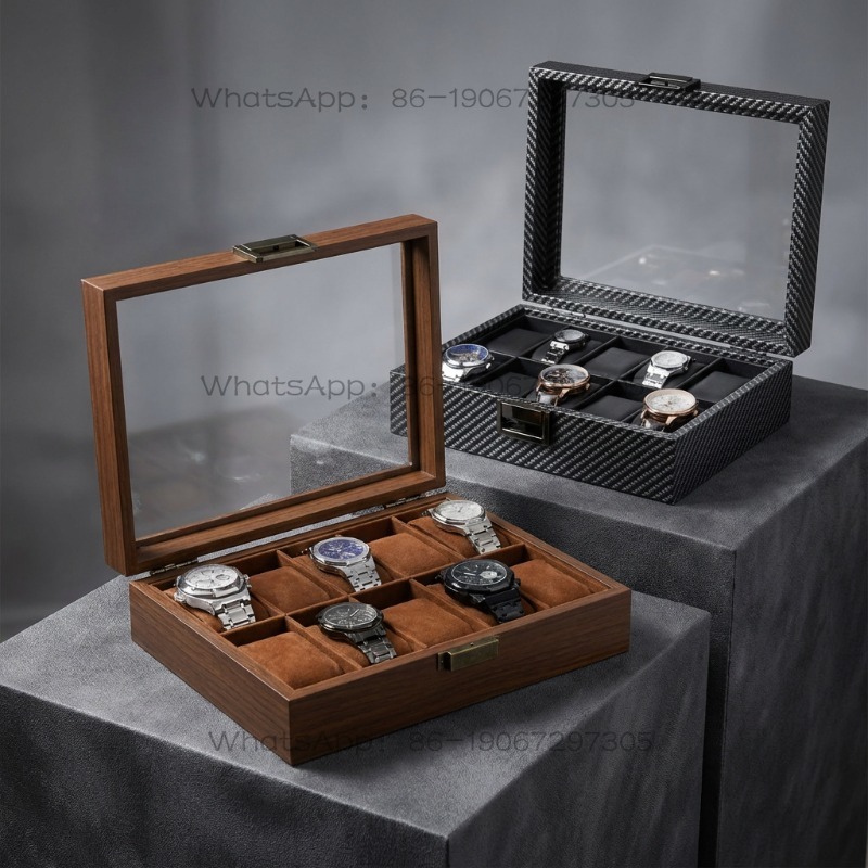 20230 카본 파이버 그레인 우드 10자리 시계 보관 - Watch Display Storage Box Carbon Fiber 리뷰 및 가격