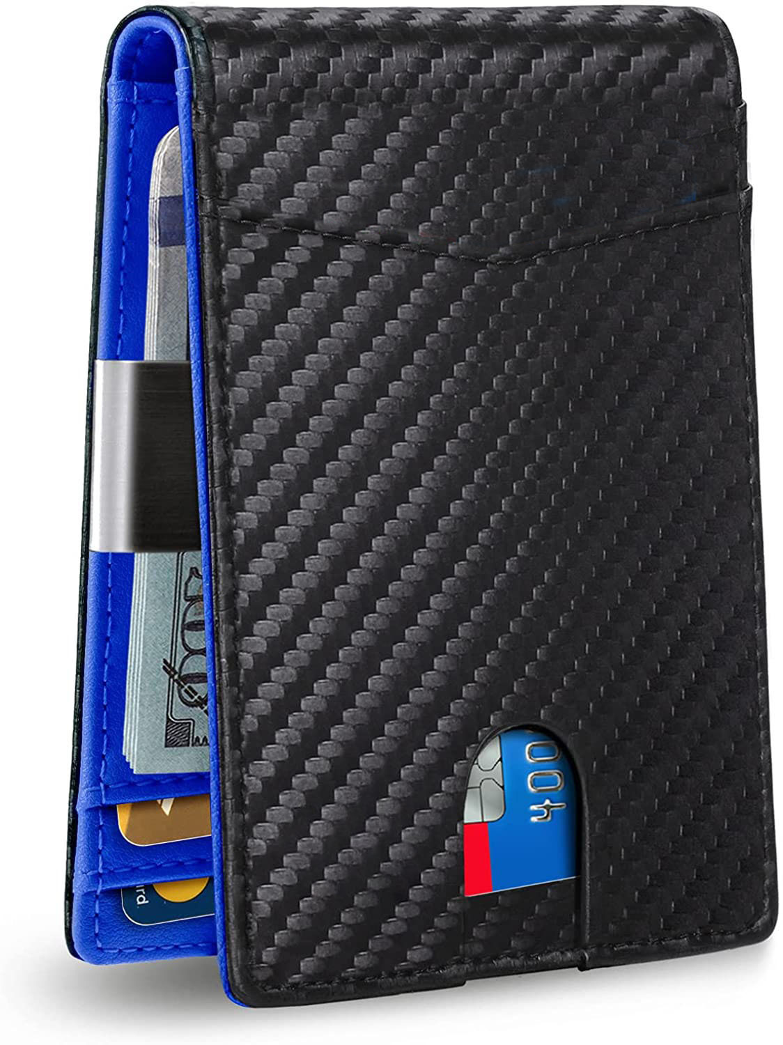초박형 RFID 차단 지갑, 남성용, 탄소 섬유 PU  - Money Clip Minimalist Rfid Blocking 리뷰 및 가격