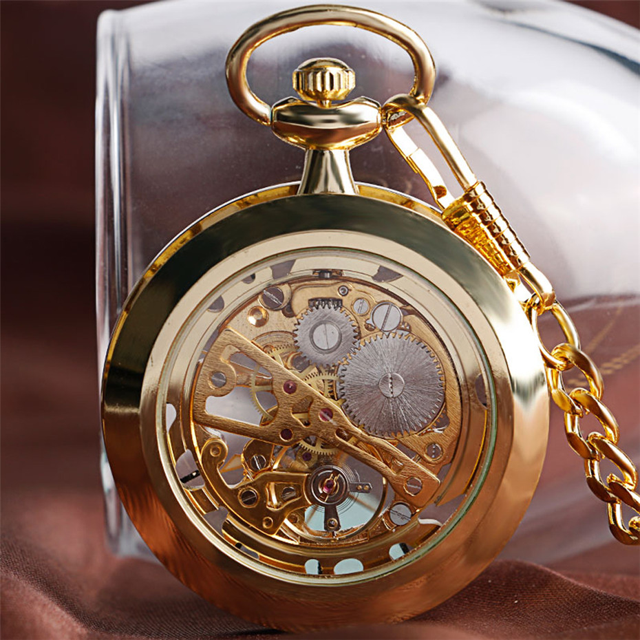 투명한 오픈 페이스 속이 비치는 스켈레톤 기계식 포켓  - Pocket Watch Mechanical Skeleton Vintage 리뷰 및 가격