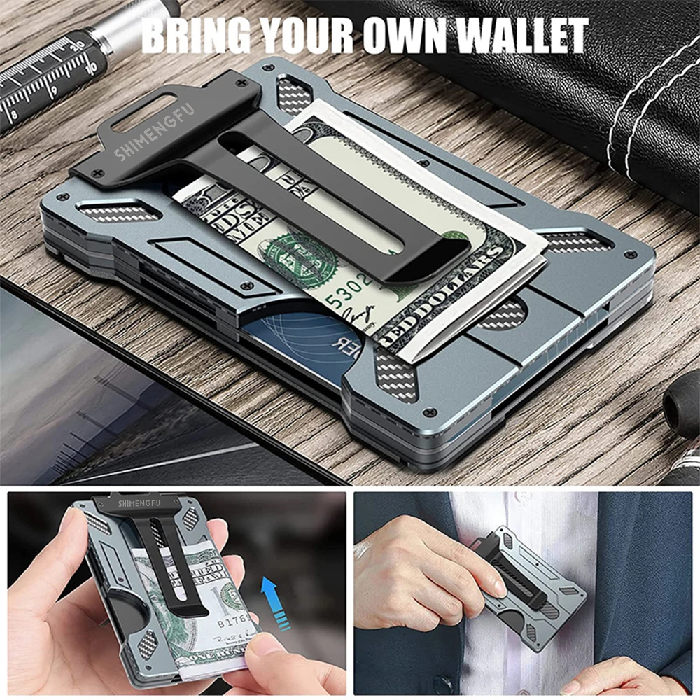 남성용 탄소 섬유 지갑 RFID 차단 슬림 알루미늄 머 - Money Clip Minimalist Rfid Blocking 리뷰 및 가격