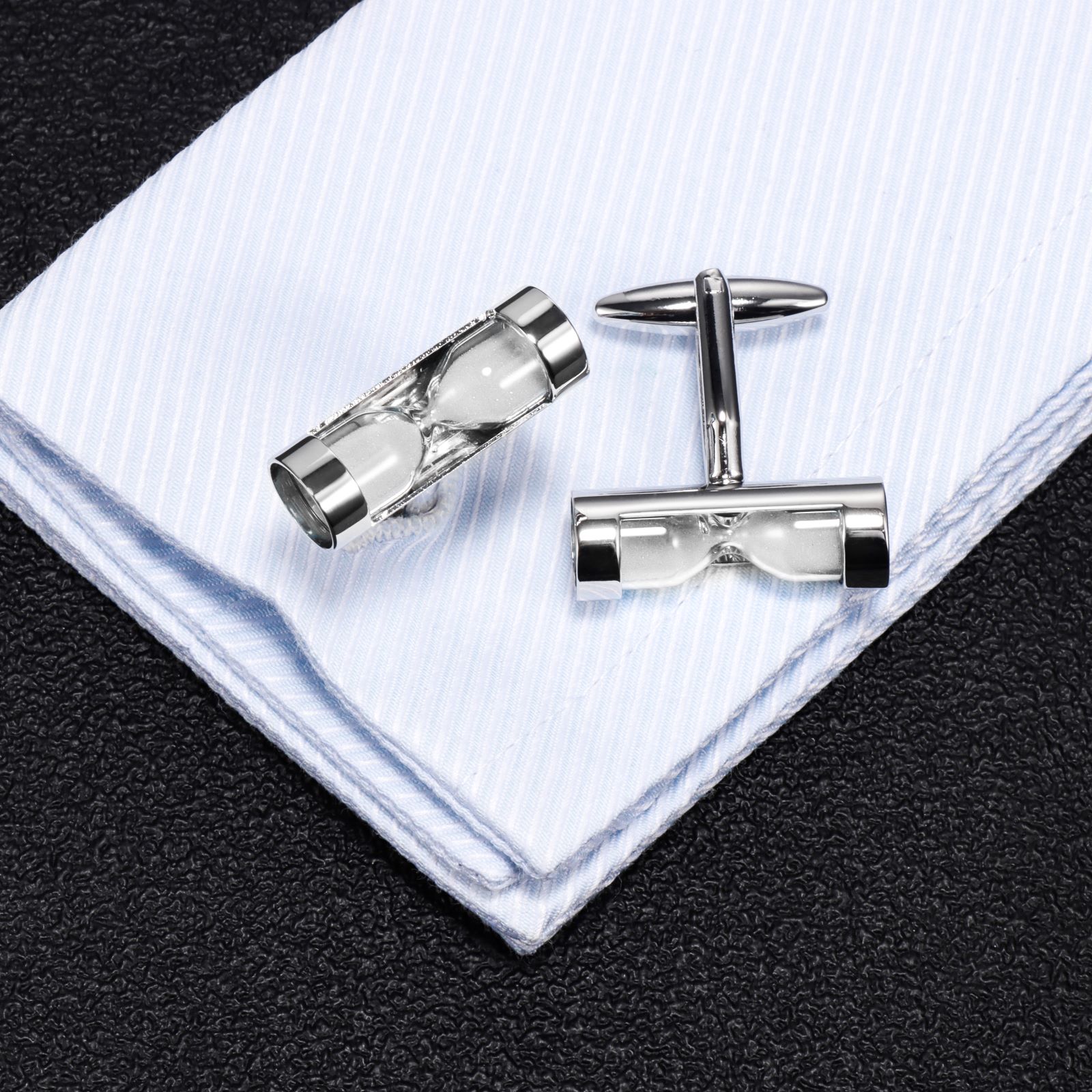 Hawson 남성용 모래시계 커프스 단추 프랑스 셔츠  - Cufflinks Men Stainless Steel Luxury 리뷰 및 가격